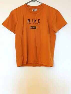 Nike Women's 1990's Vintage Orange T-Shirt Medium Size